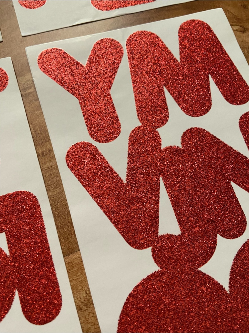 Red Glitter Alphabet Sticker Set - Picture 3 of 3